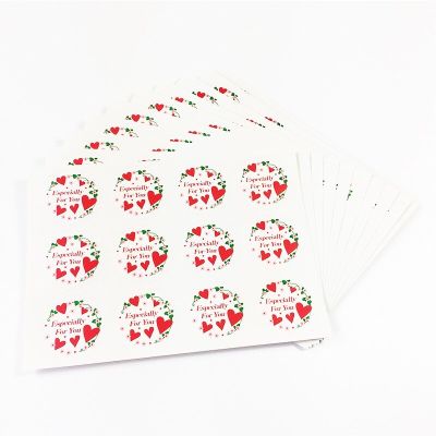 1200Pcs Wholesale Romatic Heart Sweet Especially For You Round seal sticker red Christmas Note gift  Labels 35MM Stickers Labels