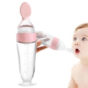 cw Baby Food Feeder Spoon Milk Mud Pacifier Silicone Dispensing Bottle