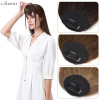 【DT】hot！ 9g Hair Bangs Fringe Fake Human With Temples Non-remy False Manga Clip Front