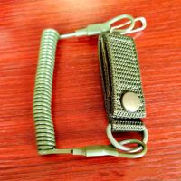 Portable Spring Safety Strap Nylon Anti-lost Belt Anti-theft Spring Strap Key Ring Chain Flashlight Hanging Outdoor Accessories