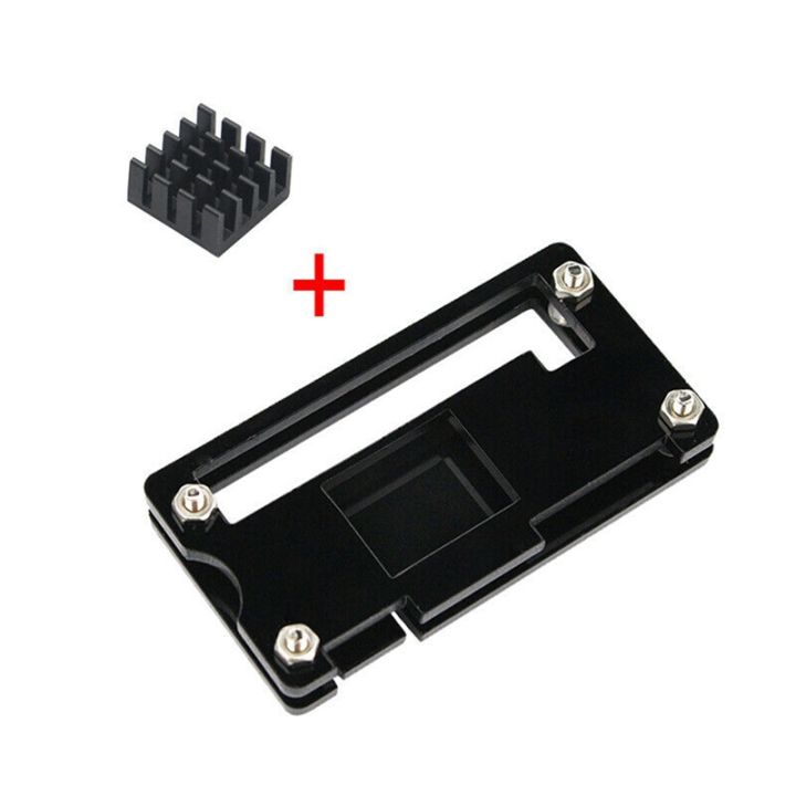2x-with-heatsink-acrylic-protector-cover-case-for-raspberry-pi-zero-black