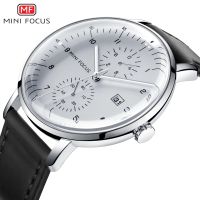 {Miracle Watch Store} นาฬิกา Minimalist Mens 2020นาฬิกาดีไซน์หรูสำหรับผู้ชายสายหนังใหม่ปฏิทินควอตซ์ธุรกิจลำลองกันน้ำมินิโฟกัส