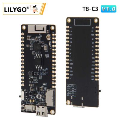 LILYGO®บอร์ดพัฒนา ESP32-C3 T8-C3 WIFI บลูทูธไร้สายโมดูลรองรับ TF พร้อมเสาอากาศ3D สำหรับ Arduino Compatible IDE