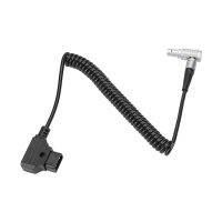 CAMVATE Coiled Power Cable D-Tap To 2 Pin Right Angle Coiled Power Cable for Camera Accessories