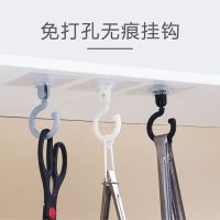 Rotating hook suction a top sticky hook behind the door wardrobe from punching non-trace posted bathroom living room desk dormitory receive