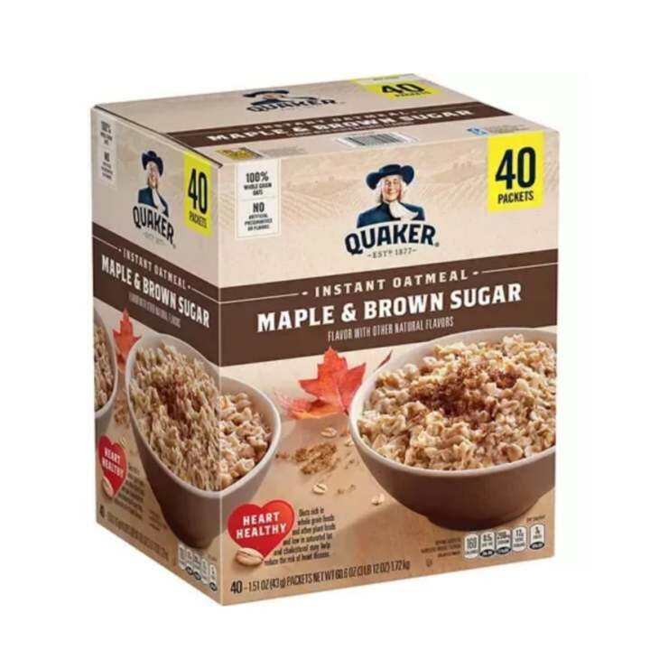 Quaker Instant Oatmeal, Maple Brown Sugar 60 Packets | Lazada PH