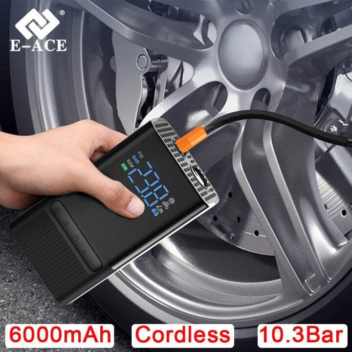 E-ACE M09 Car Electrical Air Pump Mini Portable Wireless Tire ...