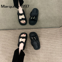 Marquise1997 ้องเท้าผูหญิง รองเท้าแตะลิ่ม รองเท้าแตะเสริมส้นผู้หญิง หรู นุ่ม เฉพาะ บุนวมนุ่ม FDL239303P 39Z230925