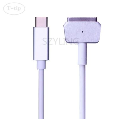 เปลี่ยน USB-C Type-C เป็นแม่เหล็ก2 T-Tip สายชาร์จสำหรับ45W60W85W Mac Book Air 11 13นิ้ว Yuebian