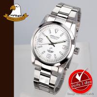 AMERICA EAGLE นาฬิกาข้อมือสุภาพบุรุษ สายสแตนเลส รุ่น AE016G - Silver/White