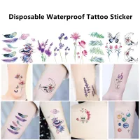 【YF】 1PC Disposable Waterproof Tattoo Stickers Fresh Flower Body Painting for Men and Women