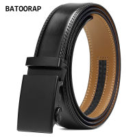 BATOORAP High Quality Mens Leather Belt Black Buckle Fashion Mens accessories Luxury Designer Male Business Trouser Strap EL20