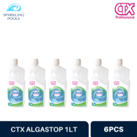 Bestseller! CTX Algastop น้ำยากำจัดตะไคร่ ชนิดเข้มข้น แพ็ค 6 ชิ้น ขนาด 1 ลิตร สำหรับสระว่ายน้ำ - CTX AlgaStop Ultra Power 1 L. x6PC Sparkling Pools