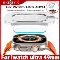 ฟิล์มกันรอยหน้าจอสำหรับ for apple Watch Ultra 49mm Clear Full Protective Film สำหรับตัวป้องกันหน้าจอ for apple Watch ultra 49 มม. พร้อมชุดจัดตำแหน่งอัตโนมัติติดตั้งง่าย