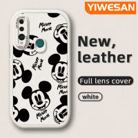 YIWESAN เคสสำหรับ Huawei Y9 Prime 2019 P Smart Z Honor เคส9X ลายการ์ตูนมิกกี้น่ารักเม้าส์ดีไซน์ใหม่เคสโทรศัพท์หนังกันกระแทกคลุมทุกส่วนเคสป้องกันเลนส์กล้องแฟชั่นซิลิโคนนิ่มบาง