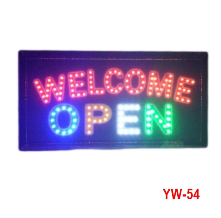 ป้ายไฟ-led-ป้ายไฟสำเร็จรูป-welcome-open-ขนาด48-25-ซม-รุ่น-yw-54-อักษร-ตกแต่งหน้าร้าน-led-sign-ข้อความ