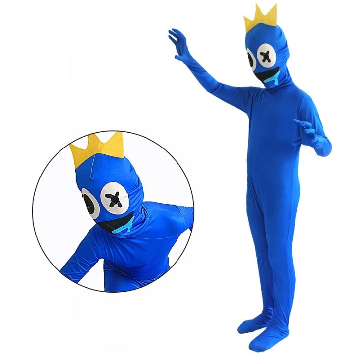 Rainbow Friends Costume For Kids Jumpsuits Purple Monster Cosplay