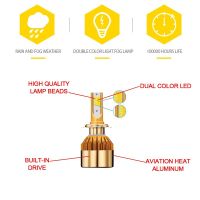 Ready Stock2PCS H4 H7 Led Ampoule de Phare 12V H8 H1 H3 H11 9005HB3 9006HB4 H 9012 LED Double Voiture Ampoule 3000K 6000K 96W 9600LM