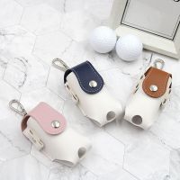 PU Leather Golf Ball Pouch Tees Holder Storage Case Carrier Pouch Mini Golf Ball Bag Golf Sports Waist Bag for Golf Trainning