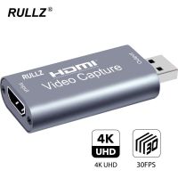 USB 2.0 Audio Video Capture Card HDMI 4K In 1080P Acquisition Card for PS4 XBOX HD Camera Phone PC Game Recording Live Broadcast Adapters Cables