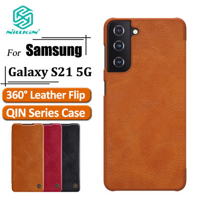 Nillkin เคสหนังฝาพับสำหรับ Samsung Galaxy S21 5G เคสศัพท์แบบกระเป๋าเงินหรูหราสไตล์ธุรกิจพร้อมช่องใส่การ์ดกระเป๋าศัพท์ฝาหลัง Cover822