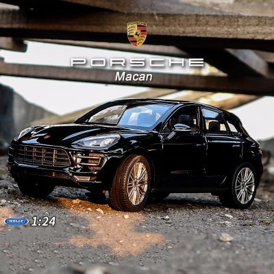 ☁☫ jiozpdn055186 WELLY-Modelo de carro Macan SUV Alloy Brinquedos Metal Alta Simulação Série Coleção Presente Infantil 1:24