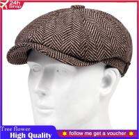 แฟชั่นผู้ชาย Berets หมวกฤดูใบไม้ร่วงใหม่ Vintage Herringbone แปดเหลี่ยมหมวกสตรี Casual หมวกฟักทอง Gatsby แบน Berets gorras