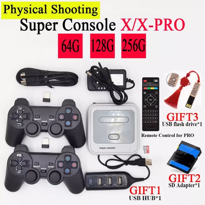 NEW2023 Retro WiFi Super Console X Pro 4K HD Video Game Consoles For  PS1/PSP/N64/DC With 50000+ Games With 2.4G Wireless Contro | Lazada.co.th