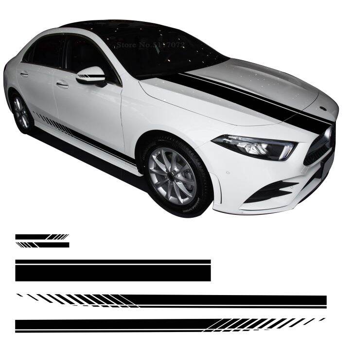 Car Hood And Door Sticker Edition 1 Style Side Skirt Racing Stripe ...