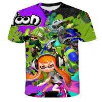 จัดส่งภายใน24ชั่วโมง Splatoon 2 Inkling Squid 8-Bit อะนิเมะเด็ก Top ชายหญิง3D HD กราฟิกพิมพ์เสื้อยืดจัดส่งฟรี