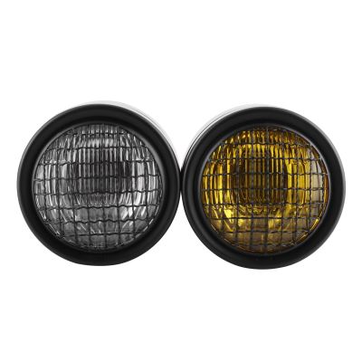 ；‘【】- Motorcycle Headlight 8.2In Retro Headlight Headlamp Round Dual Lamps