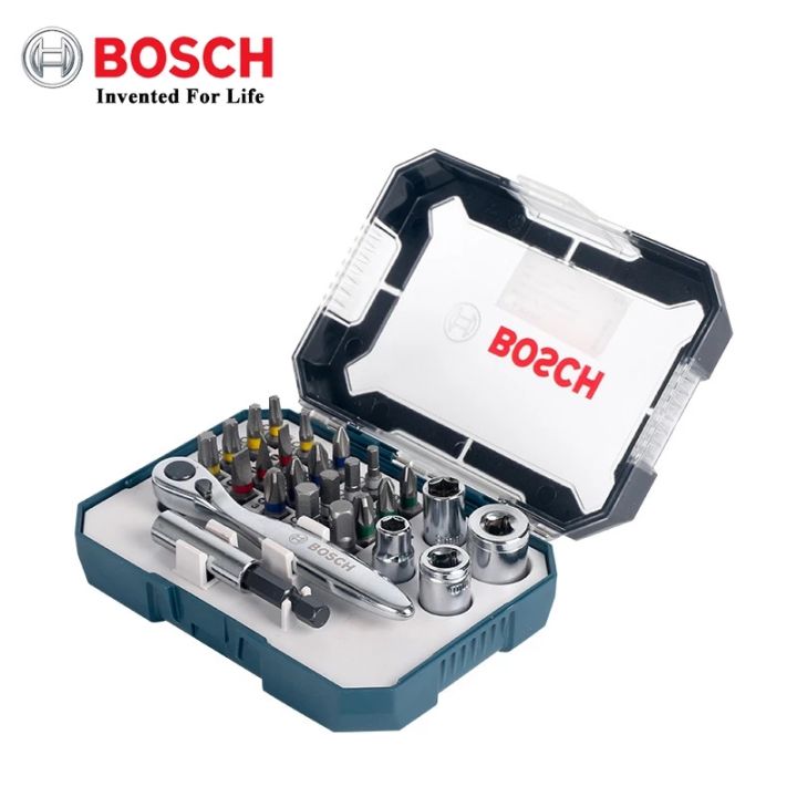 bosch-ชุดไขควง26ชิ้น-อุปกรณ์เสริมชุดไขควงไฟฟ้าประแจวงล้อเครื่องมือไขควง