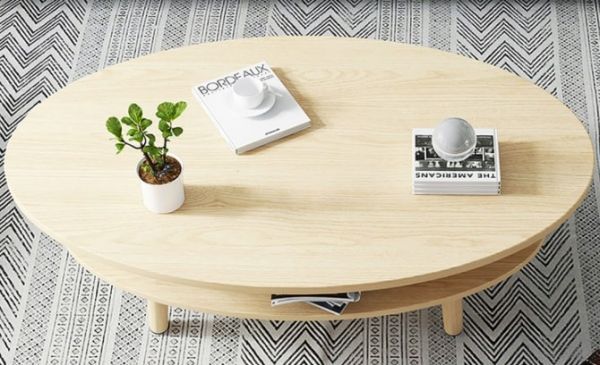 lehome-โต๊ะรับแขกมมินิมอลสีบีช-โต๊ะกาแฟ-โต๊ะห้องนั่งเล่น-โต๊ะกลางห้องนั่งเล่น-ผลิตจากไม้คุณภาพดีแข็งแรงทนทาน-ขนาด50x100x43cm-fu-01-00083