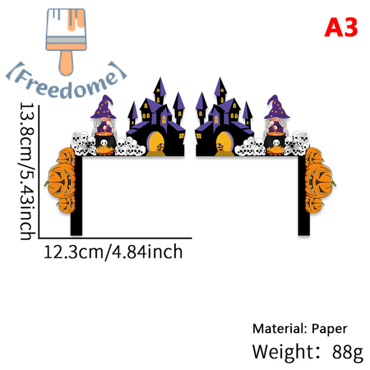 freedome-ป้ายติดมุมประตูฮาโลวีนลายฟักทองแม่มดของตกแต่งมุมประตูประตูรูปคำพังเพยที่ทำจากไม้สัญลักษณ์ฮาโลวีนสำหรับบ้านและปาร์ตี้ฮาโลวีน