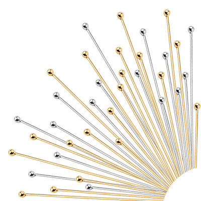 50pcs100pcs Stainless Steel Ball Head Pins,Gold Plated Pins Supplies Dor Jewelry Making Handmade DIY Jewelry Accessories