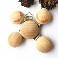 Customization Making Wood Dummy Pacifier Clips Holders Round Face Clasps Suspender Garment Accessories Nipple For Baby 50pcs/lot Clips Pins Tacks