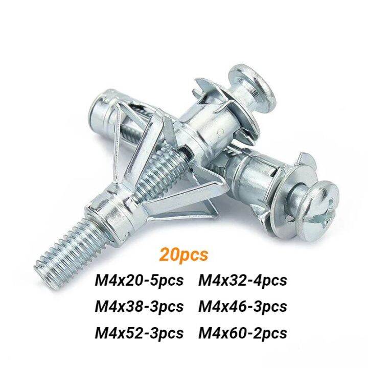 Heavy Duty Wall Anchor For Hollow Wall Metal Cavity Anchor Plasterboard Fixing AntiSlipping M4
