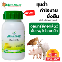 Micro-Blaze ELSC 250 มล. จุลินทรีย์ดับกลิ่นเหม็น คอกสัตว์ วัว หมู ไก่ แพะ ม้า ลดแมลงวัน และป้องกันโรคในสัตว์ จุลินทรีย์รักษาสัตว์