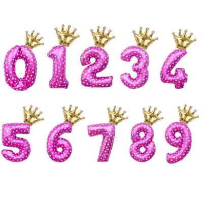 ลูกโป่งเป่าลมตัวเลขจำนวนลูกโป่งฟอยล์หลัก2ชิ้น/ล็อต32นิ้วอุปกรณ์ตกแต่งครบรอบงานปาร์ตี้งานเทศกาลงานเลี้ยงวันเกิดของเด็ก