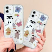 เคส RouJiang สำหรับ iPhone 14 13 12 11 Pro Max X XR Xs Max 8 7 6S Plus SE 2020อะนิเมะการ์ตูนคลาสสิกบนดวงจันทร์สัตว์เล็กๆกรอบเลนส์เคสโทรศัพท์ป้องกัน