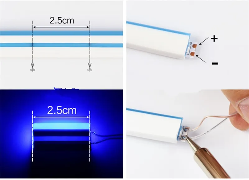 5V 12V 24V Led Neon Strip Light Sign Flexible Tape Waterproof Rope