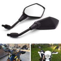 2Pcs/Pair Motorcycle Mirror Carbon Fiber White Glass Rearview Mirrors For Aprilia CAPANORD 1200/Rally CAPONORD / ETV1000 MODEL