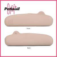 PETINAIL ที่ใส่ Kuas Rias แบบเปิดครึ่งช่องความจุขนาดใหญ่นำมาใช้ใหม่ได้กล่องใส่ของแบบพกพาสีกากีแปรงเครื่องสำอางพกพาสำหรับเดินทาง