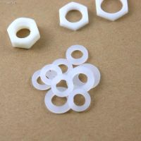 ✧﹉◈ 5PCS 1/8 1/4 3/8 1/2 3/4 Female thread plastic nuts Lock nut Outer hexagon fastening nut with Sealing ring