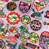 Oeteldonk Emblem Patches สำหรับเสื้อผ้า Forg Carnival สำหรับเนเธอร์แลนด์เย็บปักถักร้อย Patch Oeteldonk เหล็กบนแพทช์ DIY เย็บบนสติกเกอร์-Piejt