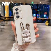 YBDเคสโทรศัพท์ใหม่สไตล์เข้ากันได้สำหรับ Vivo V27E S16E V27 S16 S16 Pro V27 Pro เคสการ์ตูนน่ารัก3Dลายกระต่ายยิ้มกรอบนุ่มขาตั้งพับได้