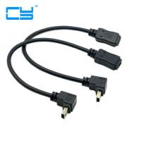 90 Degree Up amp; Down Direction Angled Mini USB 5 Pin Male to Female Extension Cable 0.2m 20cm Mini USB 5PIN adapter short Cable