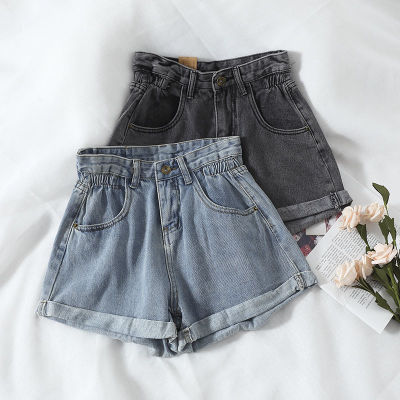 Shorts Women 2023 Vintage High Waist Relaxed Wide Leg Denim Shorts Female Summer Leisure Shorts Shorts For Woman WBX724