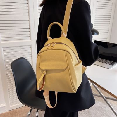 Bag Women 2022 New Style Korean Version Soft Leather Ladies Backpack Fashion Literary Travel Small Female