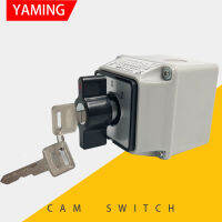 YMW26-202MS Cam Switch พร้อมกล่องป้องกัน3ตำแหน่ง DIY Rotary Changeover 8ขั้วสกรู Silver Contact LW26